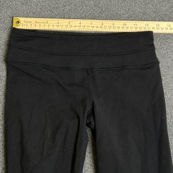 Lululemon Pants Womens 4 Black Flare Ankle Yoga Leggings Stretch Pull On - Picture 9 of 14